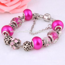 Yiwu local hollow out beads manufacturer metal handmade bracelet